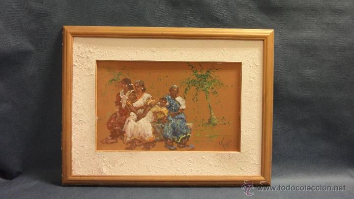 Kunst: CUADRO TITULO INDIANAS FIRMADO