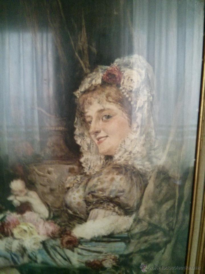 Art: RETRATO DE DAMA CON MANTILLA- JOSE BENLLUIRE GIL