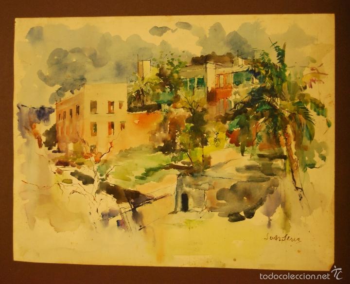 Arte: ACUARELA PINTOR JOAN SERRA - Foto 1