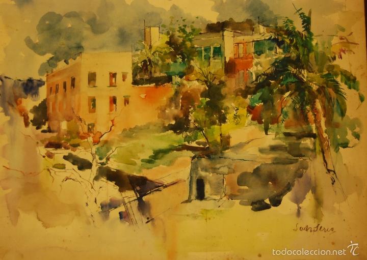 Arte: ACUARELA PINTOR JOAN SERRA - Foto 2