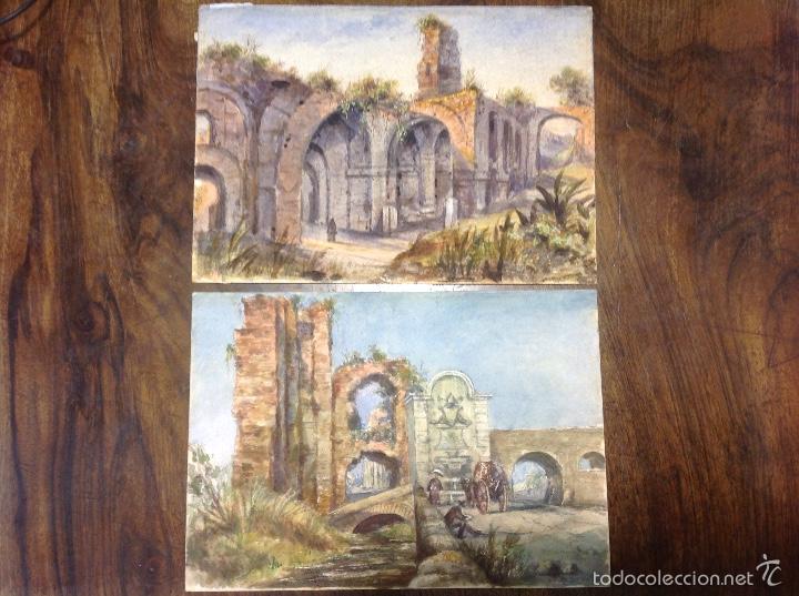 Arte: An&oacute;nimo. Pareja de paisajes - Foto 1