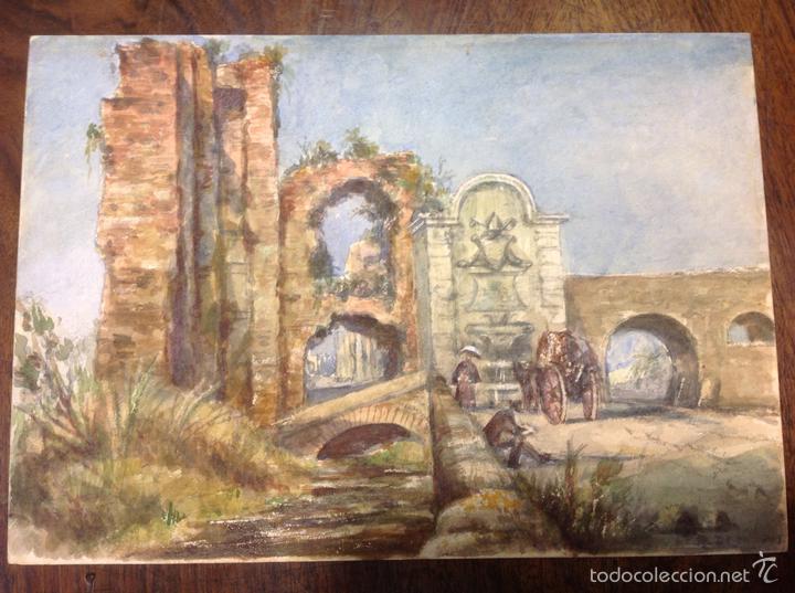 Arte: An&oacute;nimo. Pareja de paisajes - Foto 3