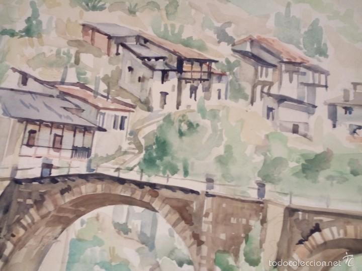 Kunst: MANUEL YAG&Uuml;E-ACUARELA SOBRE PAPEL ORIGINAL 1960 (33.5/46 CM)