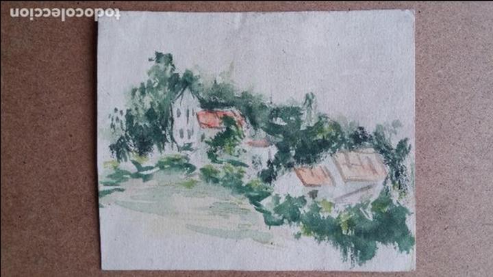 Arte: Acuarela anonima de 9,4 x 7,8 cms. buena factura