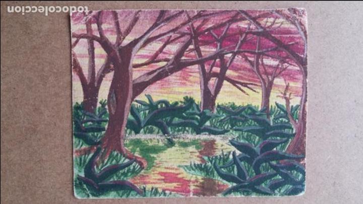 Arte: Acuarela anonima de 11 x 8,8 cms. buena factura