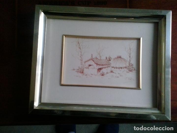 Art: Plumilla motivos gallegos ,Carmucha Vazquez Prats,A&ntilde;os 80