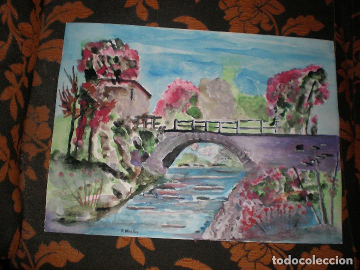 Arte: PUENTE COLORIDO,30 X 40,ACUARELA - Foto 1