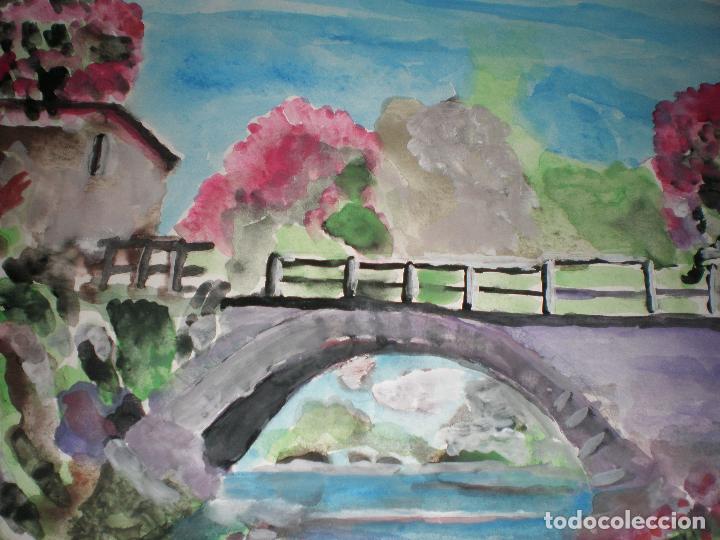 Arte: PUENTE COLORIDO,30 X 40,ACUARELA - Foto 2