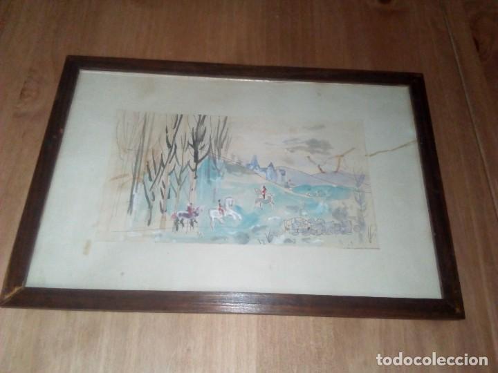 Arte: Preciosa acuarela antigua - Foto 2