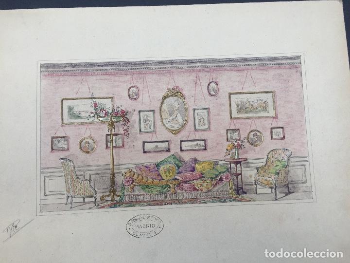 Arte: BOCETO DE SALON , SELLO RAFAEL RGUEZ HNOS , CASA RAMAGA , 1930