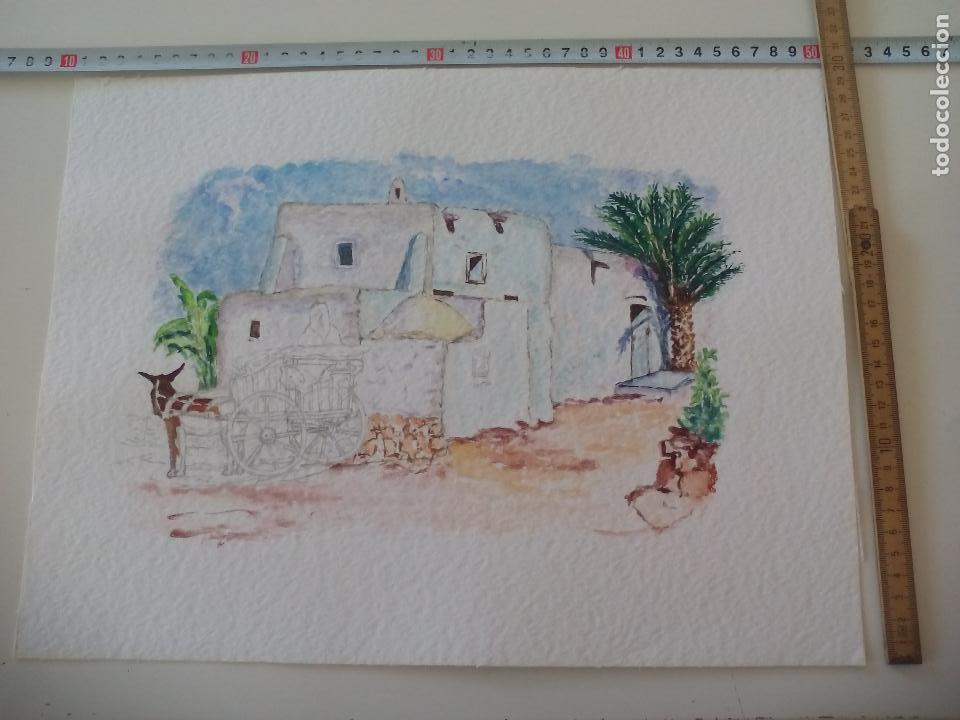 Art: Acuarela sin firmar, sin terminar creo que de el pintor Br&auml;uer.  70th watercolor paint,