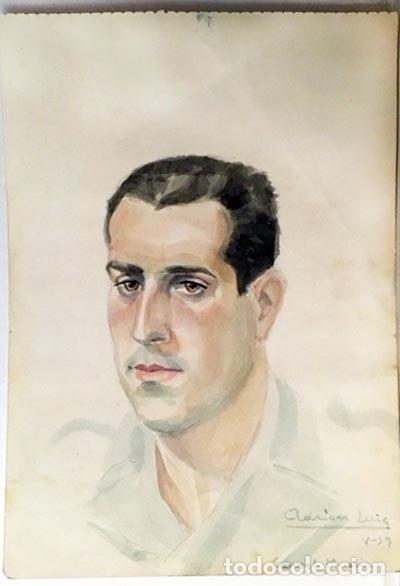 Kunst: Adri&aacute;n Luis. (Retrato acuarela. C&aacute;rcel de Murcia. 1937)