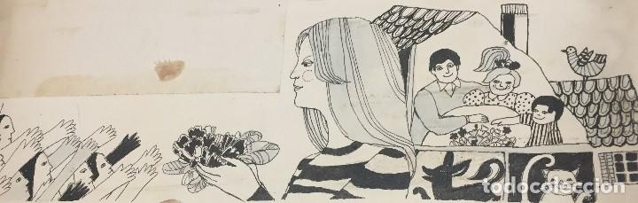 Arte: Boada, Pedro, ilustraci&oacute;n original 1972 - Foto 1