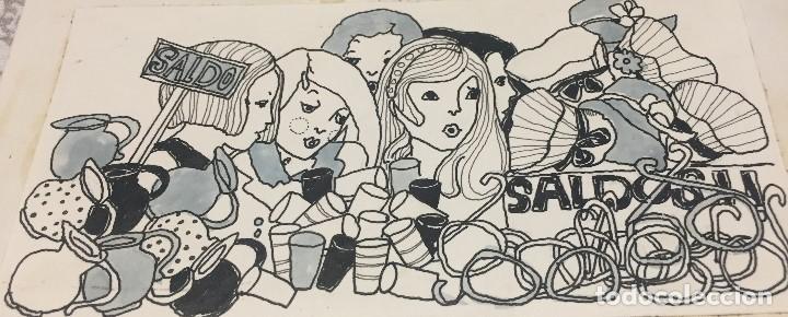Arte: Boada, Pedro, ilustraci&oacute;n original 1972 - Foto 1