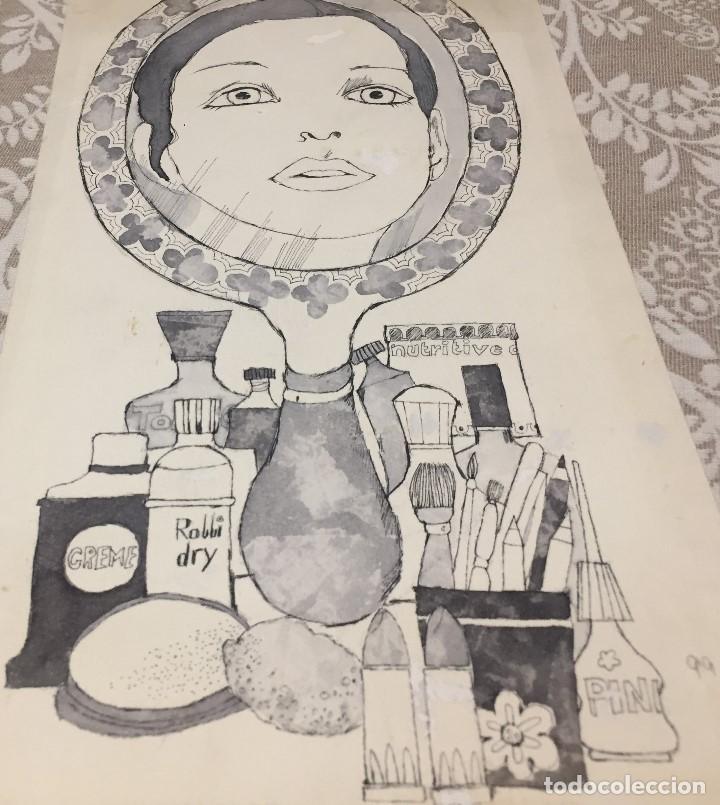 Arte: Boada, Pedro, ilustraci&oacute;n original 1972 - Foto 1