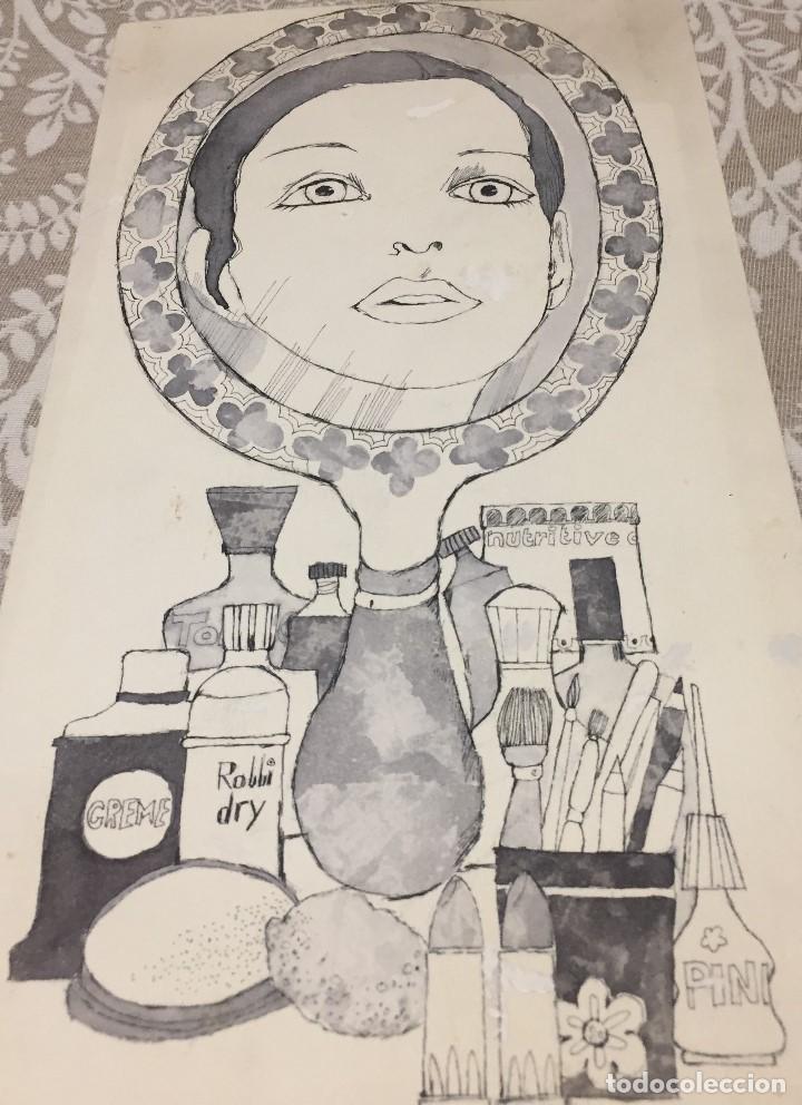 Arte: Boada, Pedro, ilustraci&oacute;n original 1972 - Foto 2