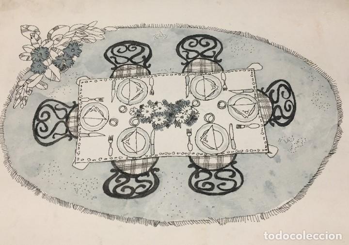 Arte: Boada, Pedro, ilustraci&oacute;n original 1972 - Foto 1