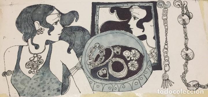 Arte: Boada, Pedro, ilustraci&oacute;n original 1972 - Foto 1