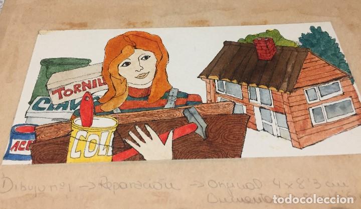 Arte: Boada, Pedro, ilustraci&oacute;n original 1972 - Foto 1