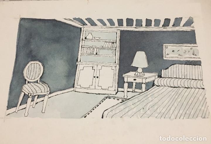 Arte: Boada, Pedro, ilustraci&oacute;n original 1972 - Foto 1