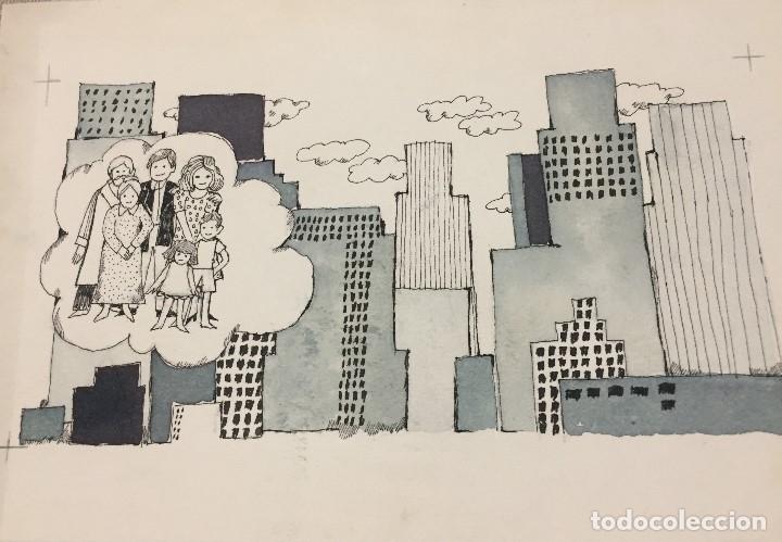 Arte: Boada, Pedro, ilustraci&oacute;n original 1972 - Foto 1