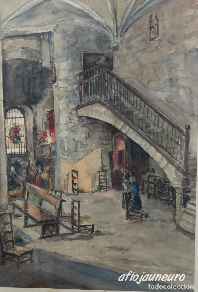 Art: Acuarela sobre papel de buen tama&ntilde;o. Concepci&oacute; Cam&iacute; Soler (Tarrassa 1927)