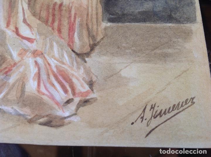 Arte: A. Jim&eacute;nez. Dama en la ventana. - Foto 2