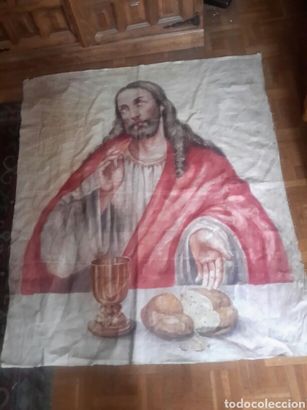 Arte: Antigua acuarela sobre tela