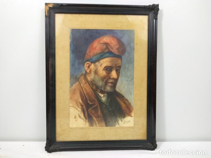 Arte: Acuarela pintor desconocido