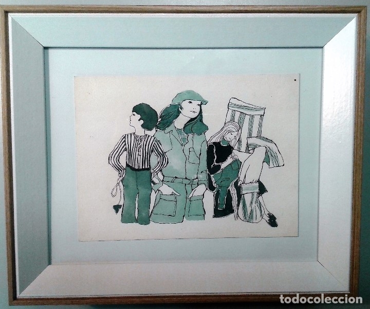 Arte: Boada, Pedro, ilustraci&oacute;n original 1972 - Foto 1