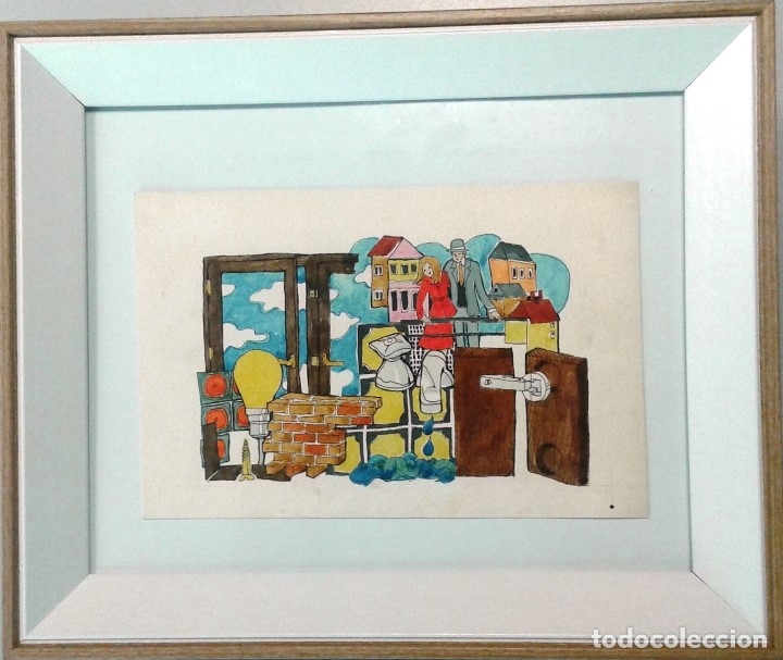 Arte: Boada, Pedro, ilustraci&oacute;n original 1972 - Foto 1