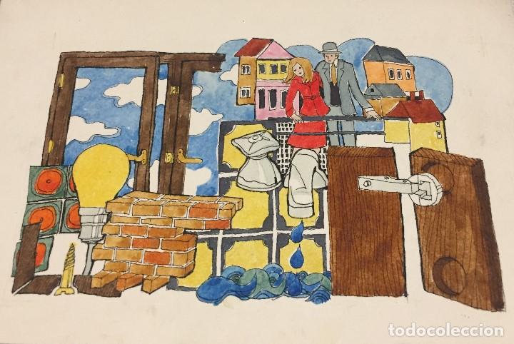 Arte: Boada, Pedro, ilustraci&oacute;n original 1972 - Foto 2