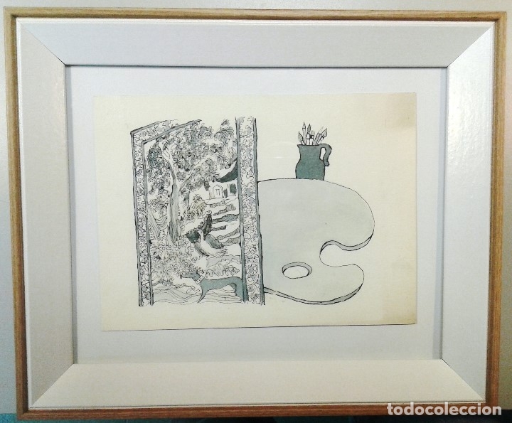 Arte: Boada, Pedro, ilustraci&oacute;n original 1972 - Foto 1