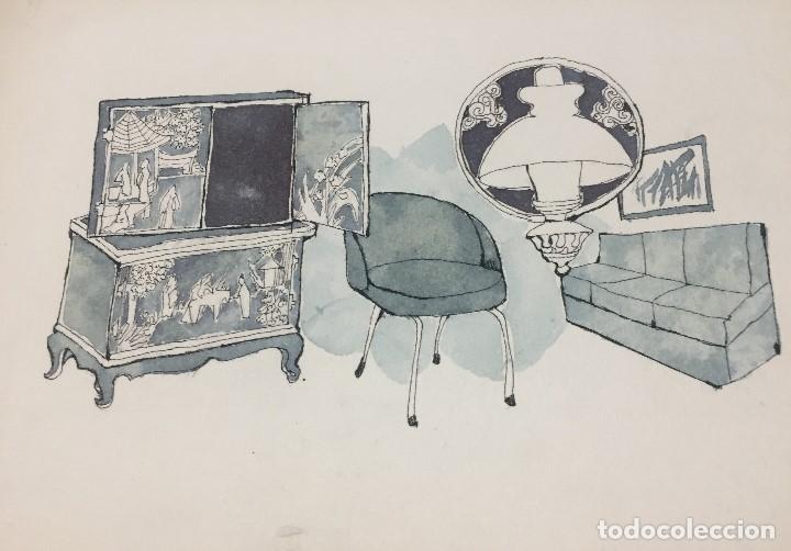 Arte: Boada, Pedro, ilustraci&oacute;n original 1972 - Foto 2