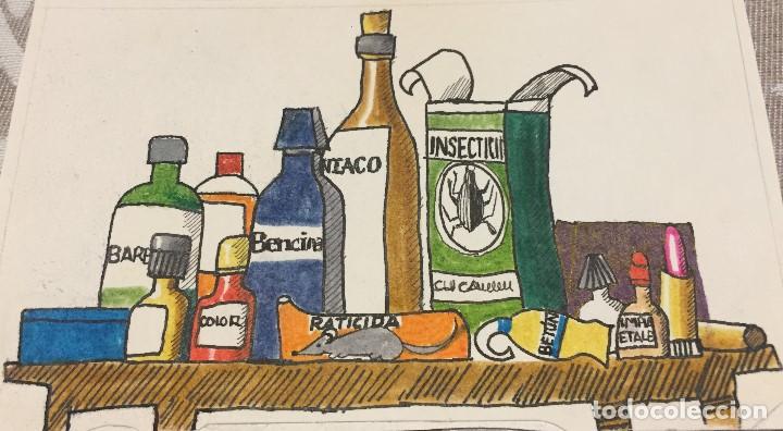 Arte: Boada, Pedro, ilustraci&oacute;n original 1972 - Foto 2