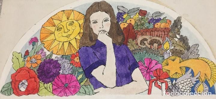 Arte: Boada, Pedro, ilustraci&oacute;n original 1972 - Foto 2