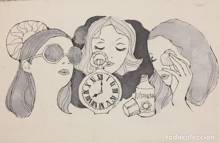 Arte: Boada, Pedro, ilustraci&oacute;n original 1972 - Foto 2