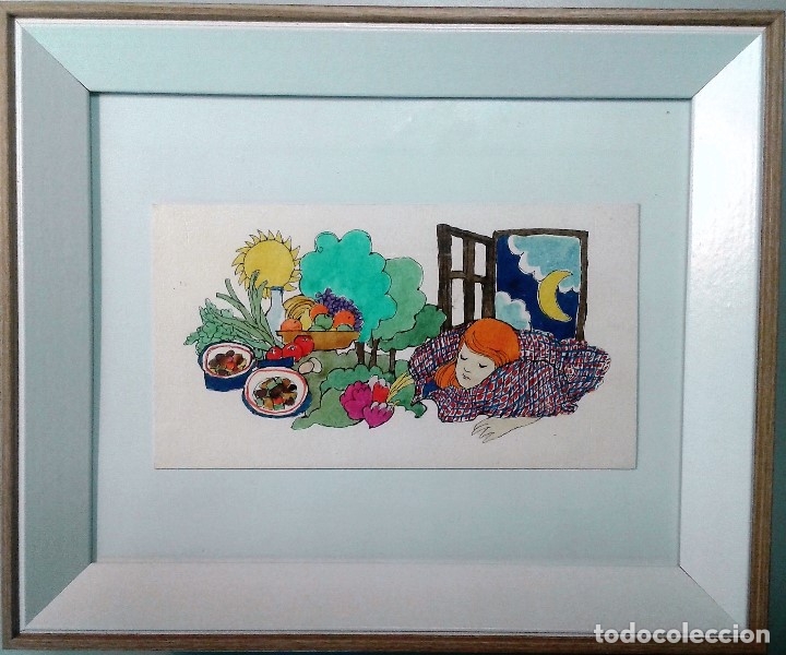 Arte: Boada, Pedro, ilustraci&oacute;n original 1972 - Foto 1