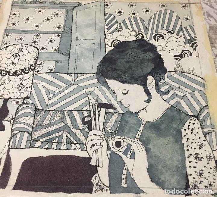 Arte: Boada, Pedro, ilustraci&oacute;n original 1972 - Foto 2