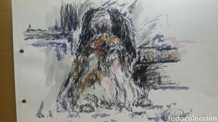 Arte: Acuarela El gitano del barrio original - Foto 1