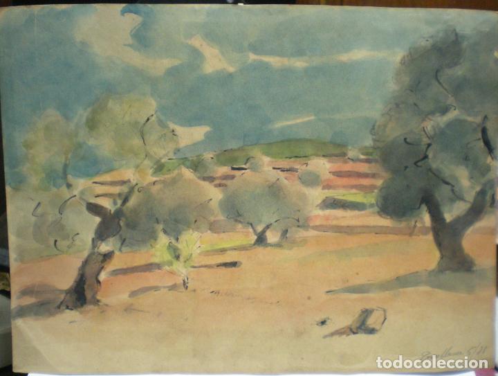 Arte: dos acuarelas,  Torreblanca 6/28-38,