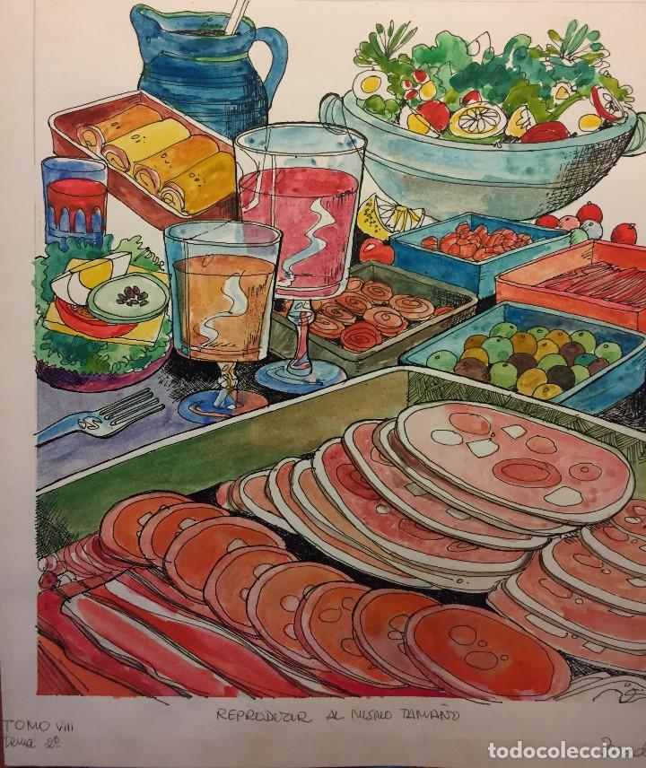 Arte: Aperitivo. Original de Pedro Boada, firmado y catalogado. - Foto 2