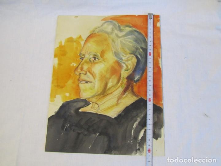 Arte: Acuarela original se&ntilde;ora de luto 31 x 24 cm - Foto 2