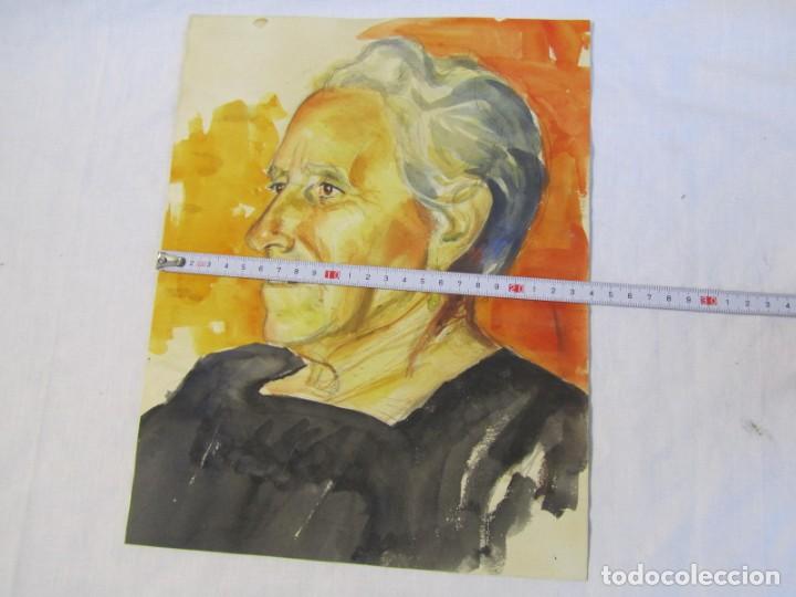 Arte: Acuarela original se&ntilde;ora de luto 31 x 24 cm - Foto 3