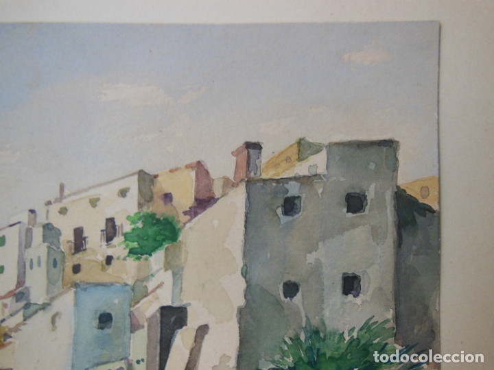 Arte: Acuarela Original : MOJ&Aacute;CAR. Manuel MONLE&Oacute;N. 1964 - Foto 3