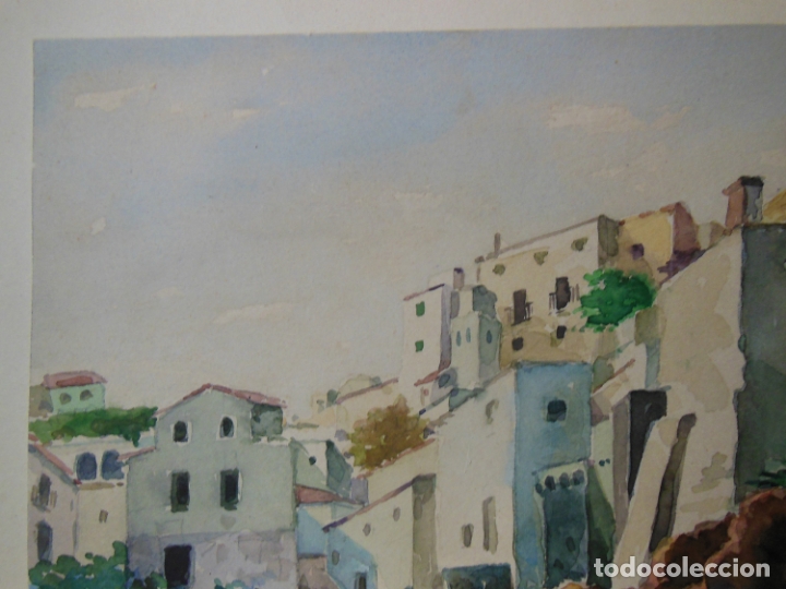 Arte: Acuarela Original : MOJ&Aacute;CAR. Manuel MONLE&Oacute;N. 1964 - Foto 4