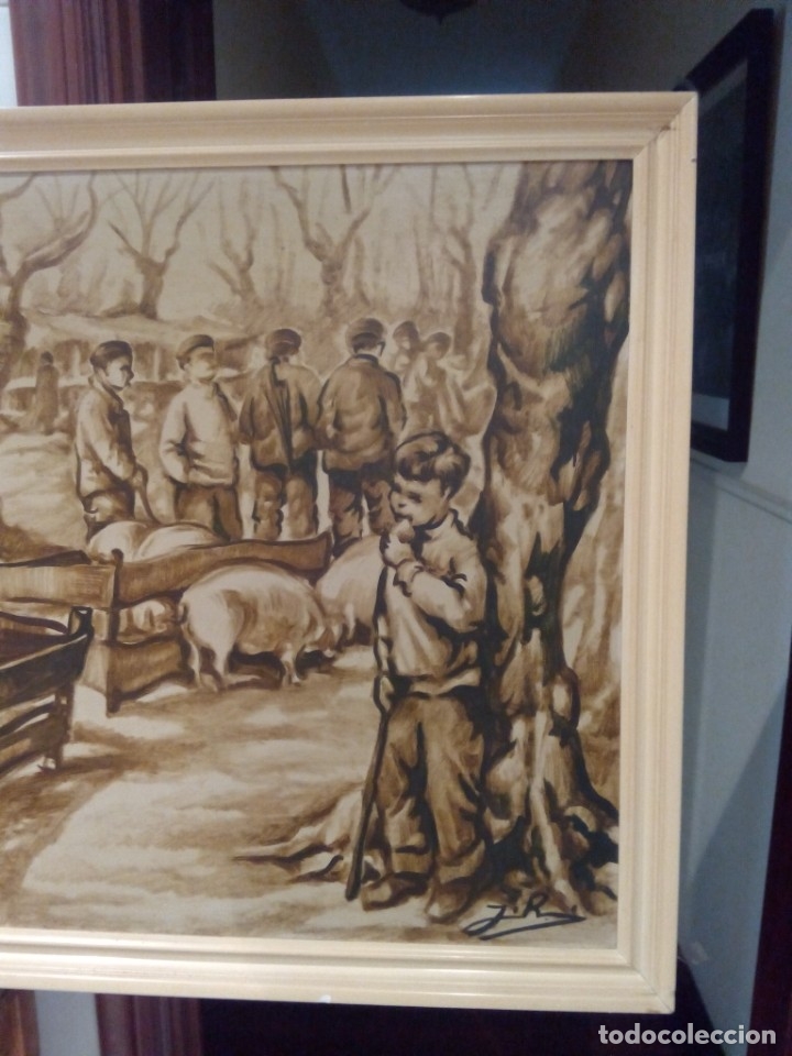 Arte: Escena popular Feria de Betanzos (La Coru&ntilde;a) 180 cm x 85 cm