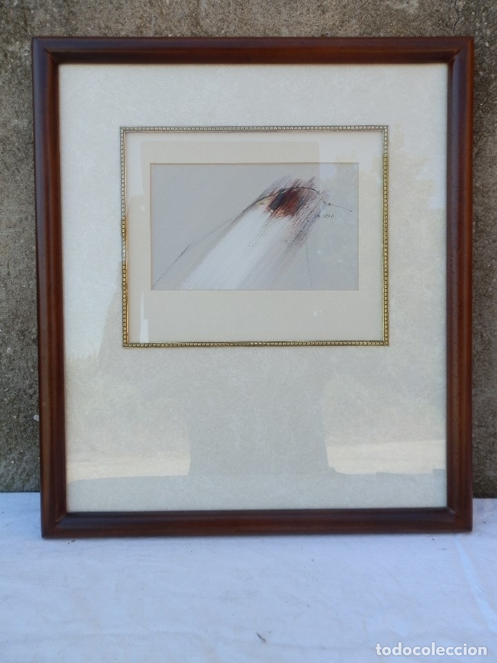 Arte: PINTURA ACR&Iacute;LICA FIRMADA BARBERA. ENMARCADA CON PASPERT&Uacute; Y PROTEGIDA CON CRISTAL.