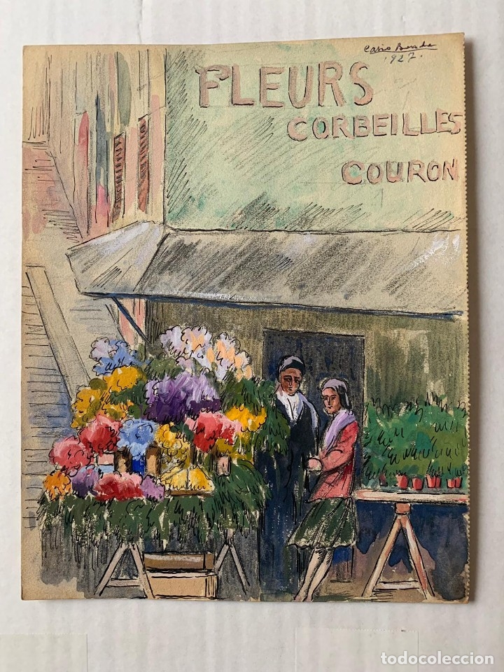 Arte: CASIO BOADA, CASIMIRO BOADA MATAS - FLEURS CORBEILLES COURON. PAR&Iacute;S 1927 - Foto 1
