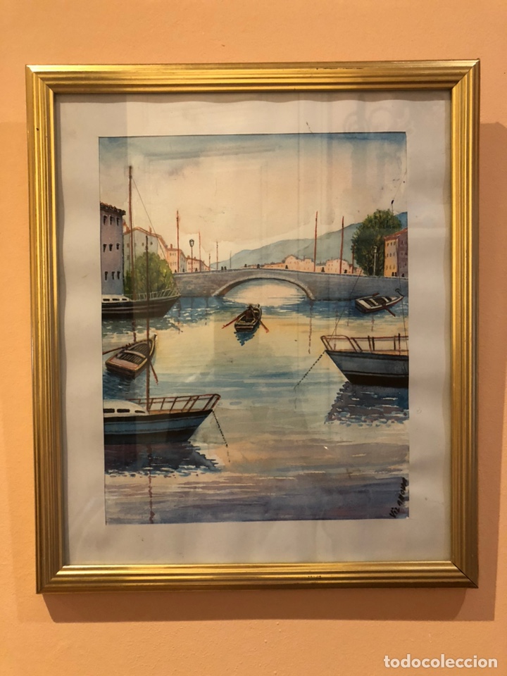 Arte: 2 acuarelas marinas con firma